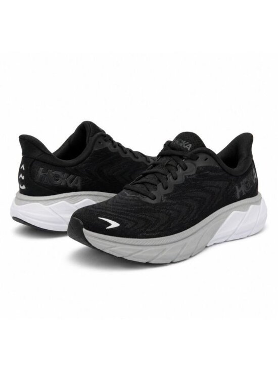 HOKA Arahi 6 Women’s 8.5 D Wide Black White Running Shoes 1123197 BWHT New